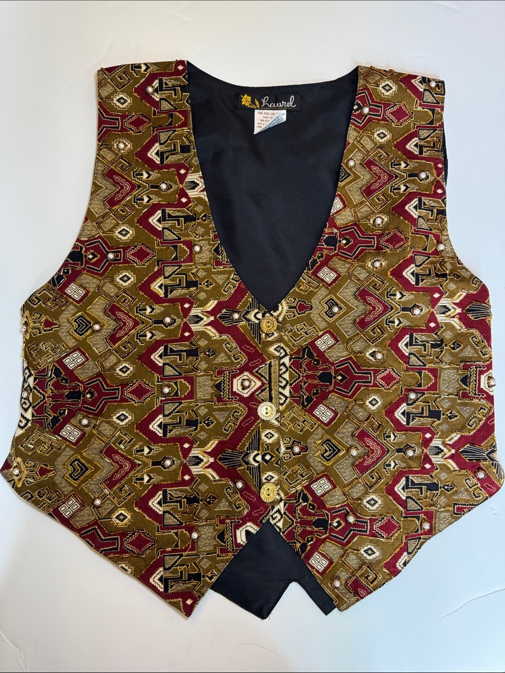 Vintage Laurel Tapestry Vest